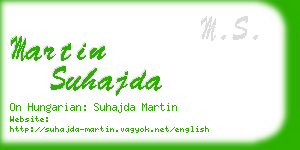 martin suhajda business card